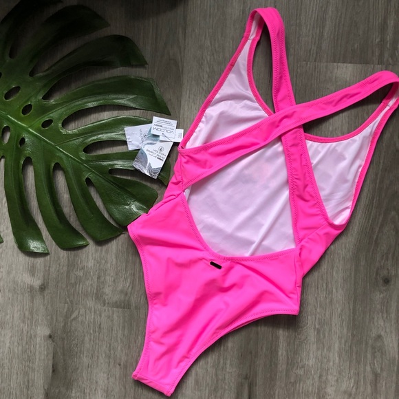 Volcom• Fresh Ink One Piece Electric Pink - Picture 3 of 13
